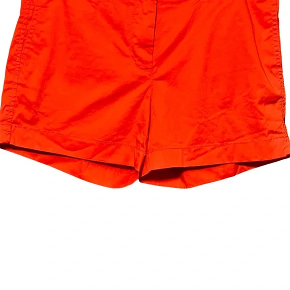 J.Crew Chino NEW 4” Cotton Flat Front Shorts in Vivid Flame size 2 - Picture 6 of 14